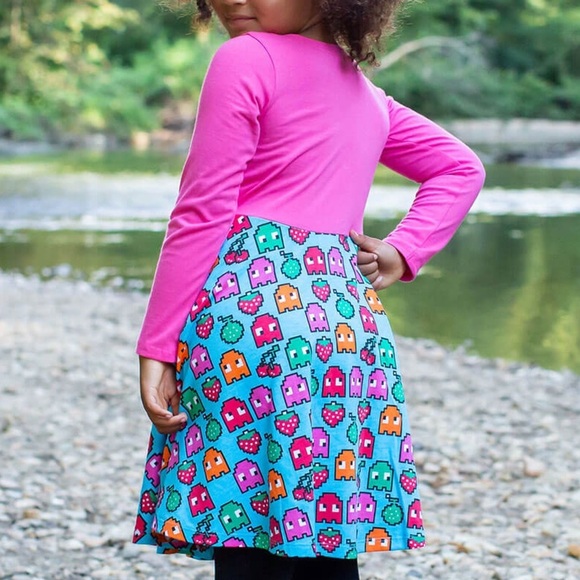Princess Awesome PAC MAN Arcade Gamer Twirl Dress Girls 6 6T - Picture 1 of 6